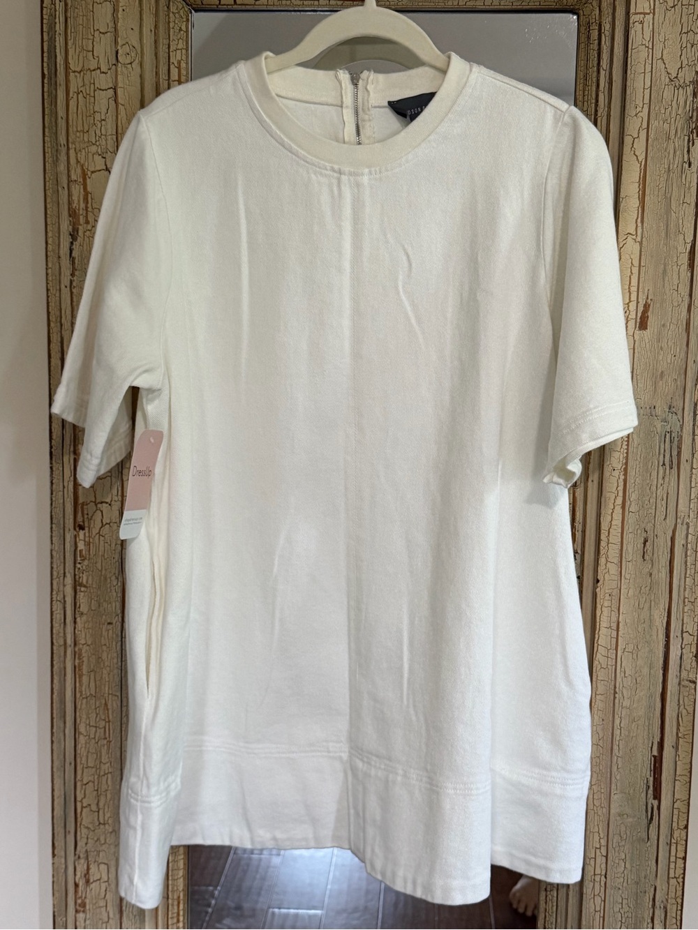 Hudson Gray White Short-Sleeve Mini Dress - Clean Minimal Style